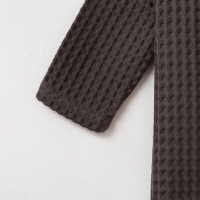 Халат вафельный детский Крошка Я "Boho" размер 30 (98-104 см), цвет светло серый, 100% хлопок 290 г/м2