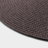 Набор салфеток сервировочных на стол Доляна &laquo;Лофт&raquo;, 4 шт, d=38 см, цвет коричневый