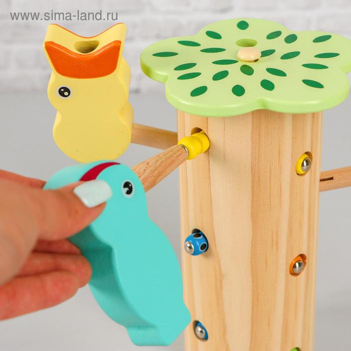 Развивающая игра рыбалка &laquo;Червячки и птички&raquo; 18,5х10,7х10,7 см