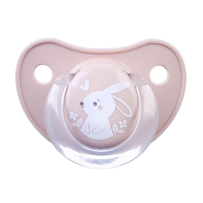 Соска - пустышка латексная классическая &laquo;Зайка&raquo;, от 3 мес., цвет розовый