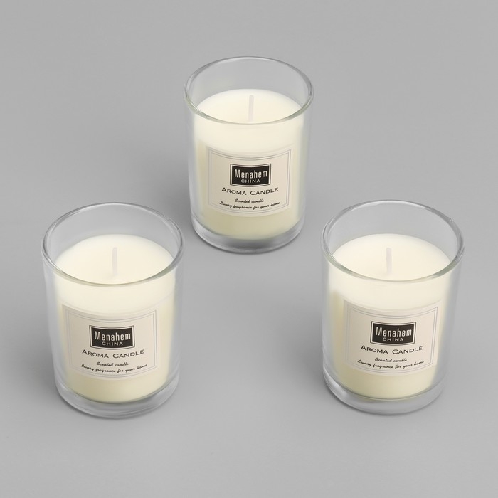 Набор свечей ароматических Набор свечей ароматических "Aroma Candle", цветок апельсина, 3 шт