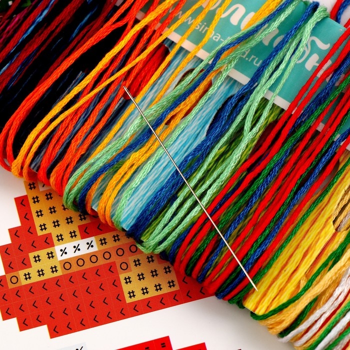 Вышивка крестиком на новый год на деревянной канве &laquo;Пингвин с колокольчиком&raquo;, новогодний набор для творчества