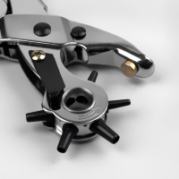 Щипцы-пробойник, с прорезиненными ручками, 25 &times; 9 см, цвет серебряный/красный