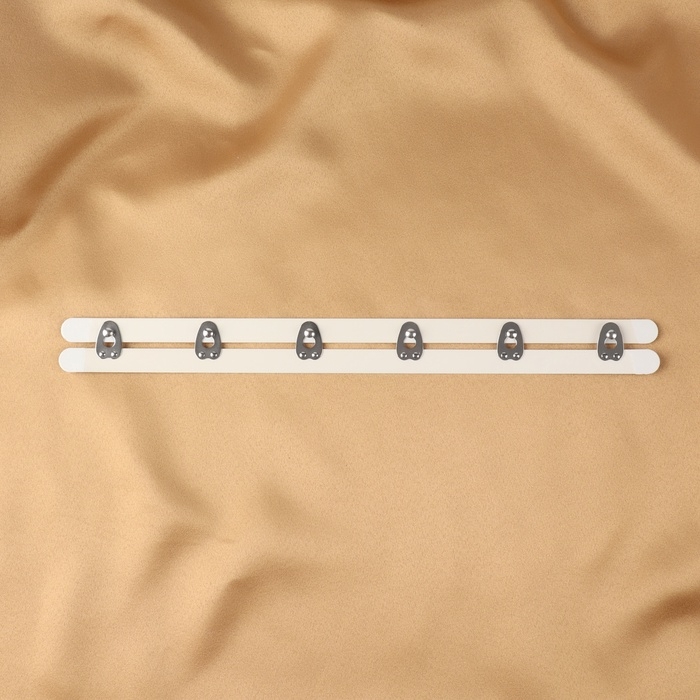 Бюск-застёжка для корсета, 30 см, цвет белый/серебряный