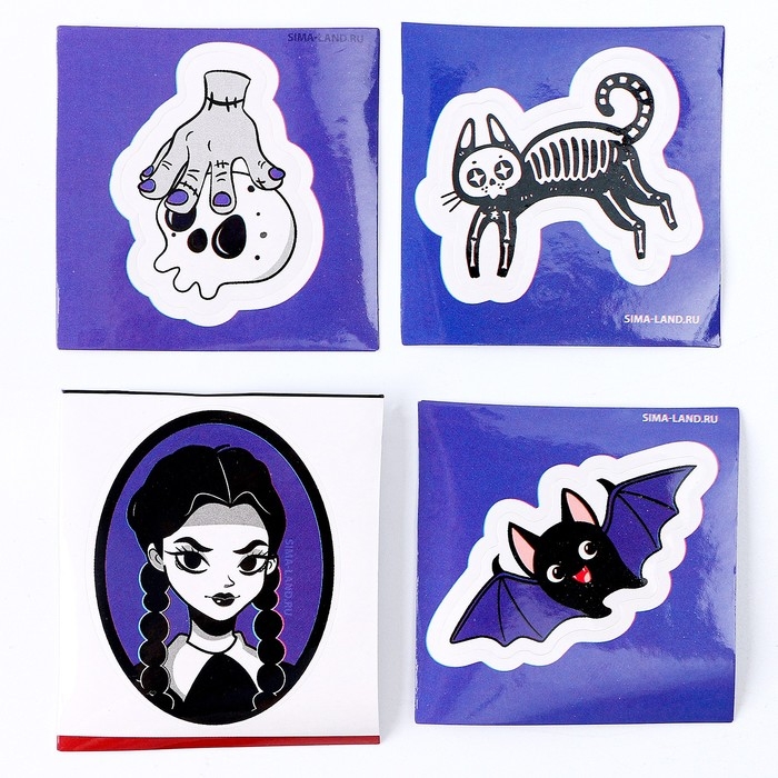 Хэллоуин. Антистресс сквиш мялка &laquo;Череп&raquo;, с наклейками, цвета МИКС