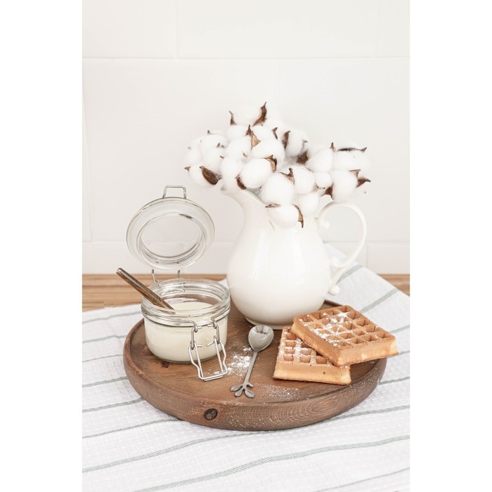 Банка стеклянная для хранения сыпучих продуктов Доляна &laquo;Галерея&raquo;, 190 мл, 11&times;8,5&times;6,5 см, с бугельным замком