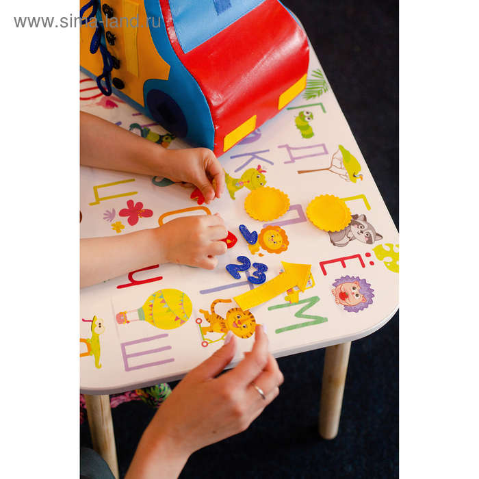 Мягкий модуль тактильный &laquo;Машинка&raquo;, по методике Монтессори