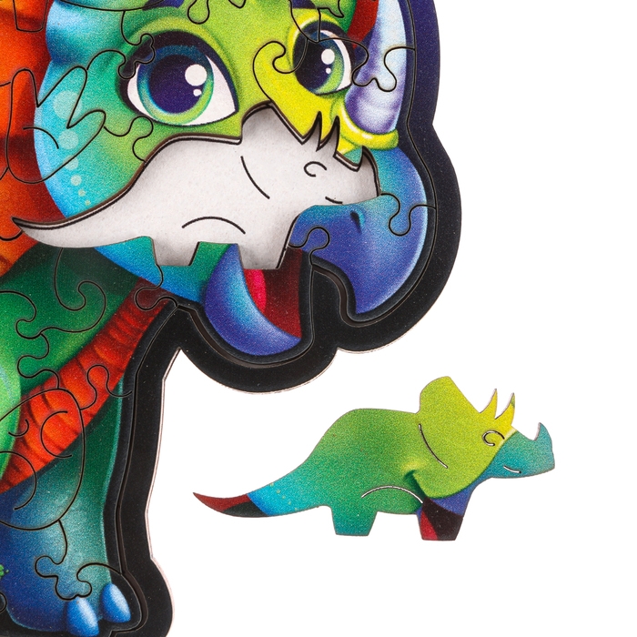 Пазл деревянный фигурный &laquo;Трицератопс&raquo;, 61 элементов