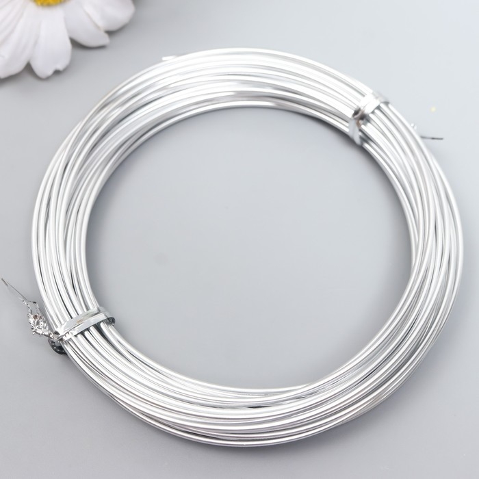 Проволока для творчества d 1,5 мм, cеребро рул.10 м Проволока для творчества d 1,5 мм, cеребро рул.10 м