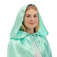 Карнавальный плащ детский, атлас, цвет мятный, длина 85 см Карнавальный плащ детский, атлас, цвет мятный, длина 85 см