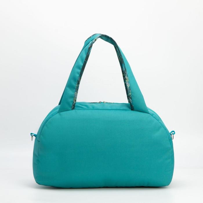 Сумка спортивная на молнии с подкладкой, наружный карман, средний размер, цвет бирюзовый Сумка спортивная на молнии с подкладкой, наружный карман, средний размер, цвет бирюзовый
