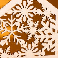 Кашпо деревянное 18&times;6&times;20 см Конверт Радель "Изморозь", натуральный Дарим Красиво