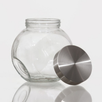 Банка стеклянная для хранения сыпучих продуктов &laquo;Твист&raquo;, 1,6 л, 11,5&times;16 см, с металлической крышкой