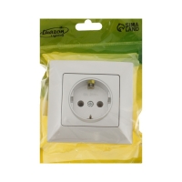 Розетка одноместная Luazon Lighting "Антей", 16 А, скрытая, с з/к, серебристая Розетка одноместная Luazon Lighting "Антей", 16 А, скрытая, с з/к, серебристая