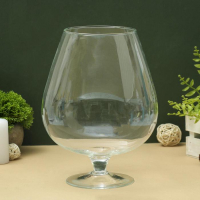 Ваза "Бренди" бокал на ножке d-13.5см 28х20 см, 5л 2081 прозрачная Ваза "Бренди" бокал на ножке d-13.5см 28х20 см, 5л 2081 прозрачная