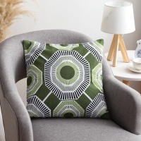 Наволочка декоративная 40х40 см, Circle green, 100% хлопок Наволочка декоративная 40х40 см, Circle green, 100% хлопок