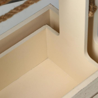 Набор кашпо деревянных 2 в 1 (25.5&times;15&times;30; 20&times;12&times;23) "Прованс", бежевый