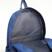 Рюкзак школьный из текстиля, 3 кармана, цвет синий Рюкзак школьный из текстиля, 3 кармана, цвет синий