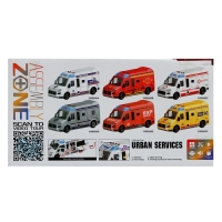 Конструктор винтовой &laquo;Пожарный фургон&raquo;, свет, звук, инерция, 50 деталей