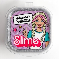 Слайм Glamour collection, серебряный с блёстками Слайм Glamour collection, серебряный с блёстками