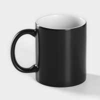 Кружка - хамелеон керамическая Доляна, 320 мл, цвет чёрный Кружка - хамелеон керамическая Доляна, 320 мл, цвет чёрный