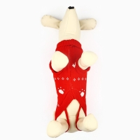 Одежда для собак. Свитер вязаный с орнаментом &laquo;Новогодний&raquo;, красный, размер M