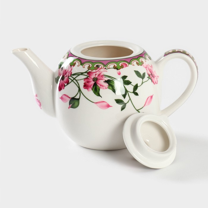 Чайник фарфоровый заварочный Доляна «Бланко», 800 мл, цвет белый Чайник фарфоровый заварочный Доляна «Бланко», 800 мл, цвет белый