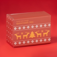 Новогодний набор для специй Доляна &laquo;Финский лес&raquo;, 2 предмета: солонка 50 мл, перечница 50 мл, керамика, цвет белый