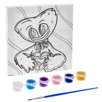 Картина по номерам для детей &laquo;Мягкий дружок&raquo;, 15 х 15 см