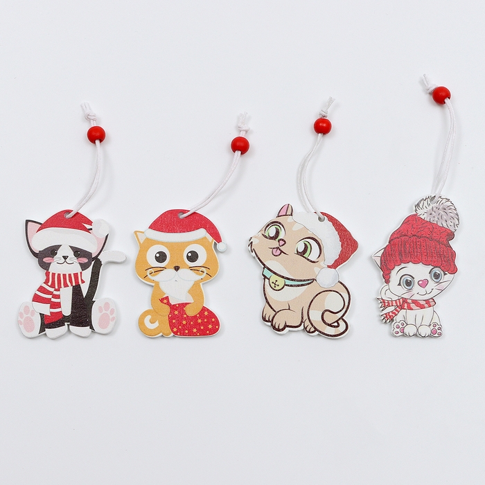 Набор подвесок в деревянной подарочной упаковке 12 шт.13x13x2 см Набор подвесок в деревянной подарочной упаковке 12 шт.13x13x2 см