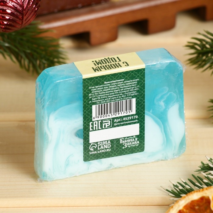 Мыло СПА - уход для бани и сауны "Морские соли и минералы" Банная Забава 80 гр