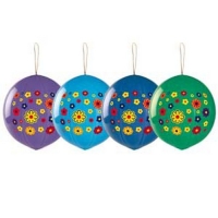 Шар латексный 18" &laquo;Цветы&raquo;, панч-болл, набор 25 шт., цвета МИКС