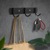 Вешалка CAPPIO CVT002, металлическая, трёхрожковая, цвет черный