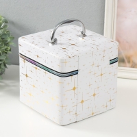 Шкатулка кожзам с зеркалом "Вспышка на белом" н-р 3 шт 16,5х16,5х14 15х15х10,5 19х19х19 см Шкатулка кожзам с зеркалом "Вспышка на белом" н-р 3 шт 16,5х16,5х14 15х15х10,5 19х19х19 см