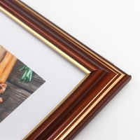 Фоторамка 15х20 (282Р) темный орех с золотом (пластиковый экран)