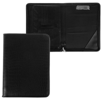 Пaпка деловая, искусственная кожа, для бумаг, 360 х 260 х 30 мм, с металлическим прижимом, 3Д07 "Крокодил", чёрная Пaпка деловая, искусственная кожа, для бумаг, 360 х 260 х 30 мм, с металлическим прижимом, 3Д07 "Крокодил", чёрная