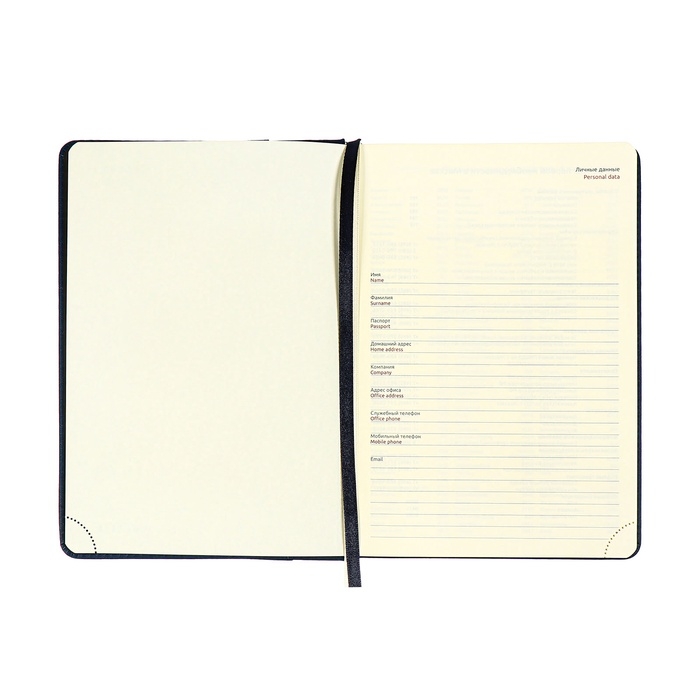 Ежедневник недатированный, A5 160 листов, кожзам, deVENTE. Klint, твердая обложка с поролоном, карман, ляссе, блок 70, синий