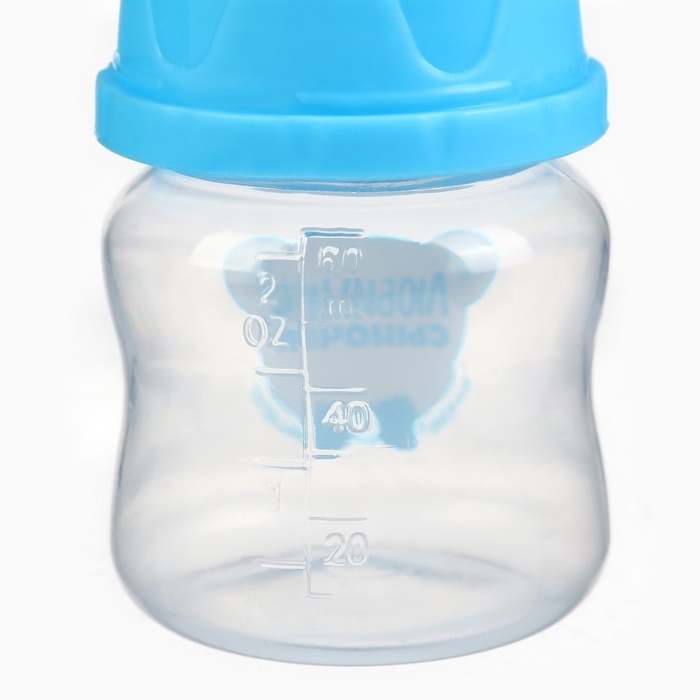 Бутылочка для кормления &laquo;Любимый сыночек&raquo;, классическое горло, 60 мл., от 0 мес., цвет голубой
