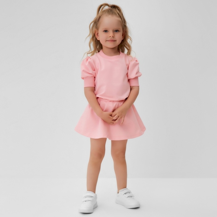 Комплект для девочки (свитшот и юбка) MINAKU, цвет розовый, рост 110 см Комплект для девочки (свитшот и юбка) MINAKU, цвет розовый, рост 110 см