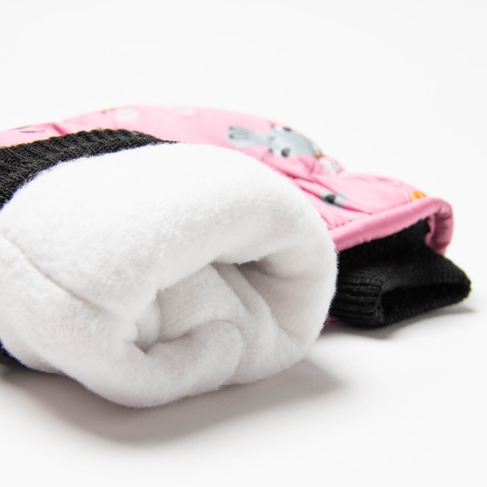 Варежки детские, цвет розовый, размер 15 (7-8 лет) Варежки детские, цвет розовый, размер 15 (7-8 лет)