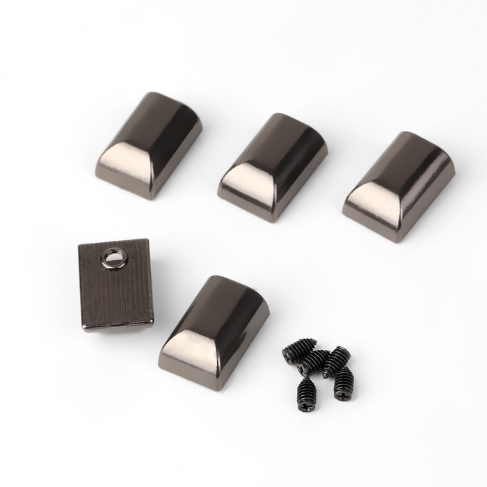 Наконечники для молний, 11 мм, 15 &times; 11 &times; 6 мм, 5 шт, цвет чёрный никель