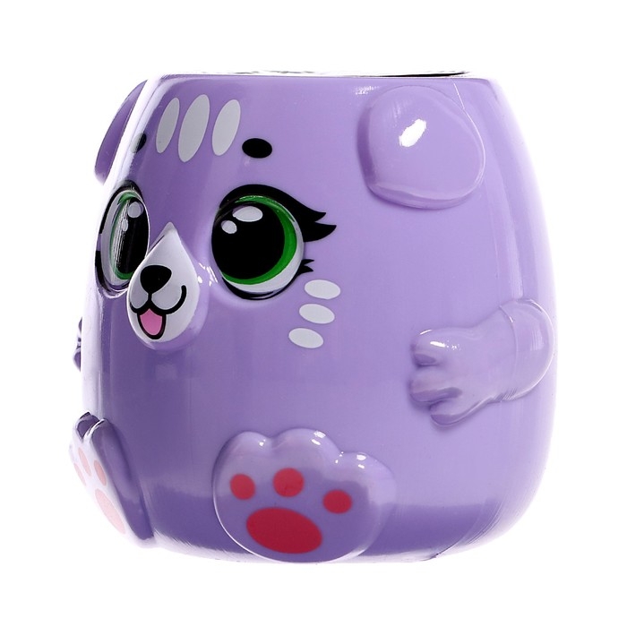 Набор для опытов &laquo;Котики. Выращиваем травку&raquo;, фиолетовый горшочек