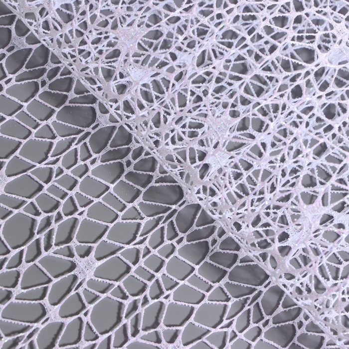 Упаковка для цветов Упаковка для цветов "Паутинка с глиттером" белая 48 см х 4,5 м