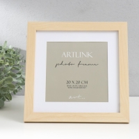 Фоторамка МДФ "Ellis" 20х20 см, с паспарту, натуральный 76718 Фоторамка МДФ "Ellis" 20х20 см, с паспарту, натуральный 76718