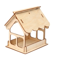Деревянная кормушка-конструктор для птиц &laquo;Домик&raquo; своими руками, 12 &times; 17.5 &times; 14.5 см, Greengo