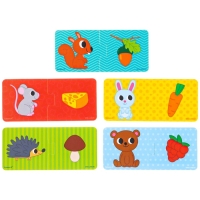 Мягкий пазл для малышей &laquo;Кто что ест?&raquo;, 5 пазлов, Крошка Я