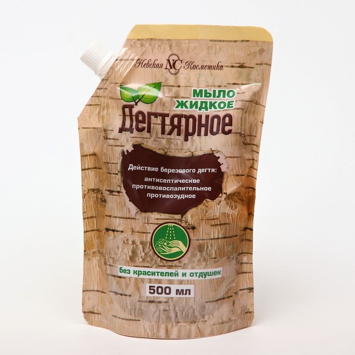 Жидкое мыло Невская косметика «Дегтярное», дой-пак, 500 мл Жидкое мыло Невская косметика «Дегтярное», дой-пак, 500 мл