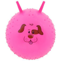 Мяч-прыгун с рожками &laquo;Счастливые улыбки&raquo;, массажный, d=45 см, 350 г, МИКС