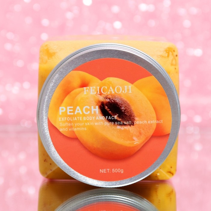 Крем-Скраб для тела обновляющий с персиком 500 мл Крем-Скраб для тела обновляющий с персиком 500 мл