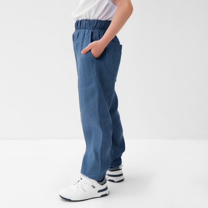 Брюки для мальчика KAFTAN Linen, р. 32 (110-116), синий